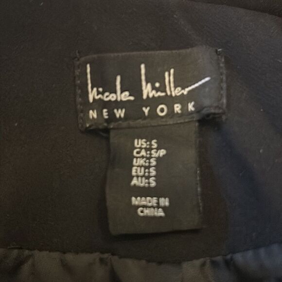 Nicole Miller black open silver button blazer Size S NWOT - Picture 9 of 12